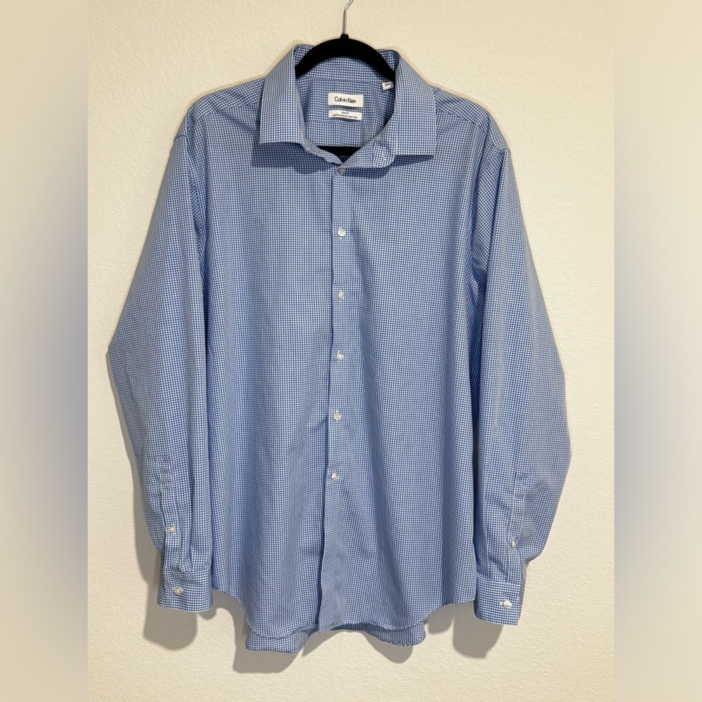 Calvin Klein dress shirt blue Men's size XL slim fit